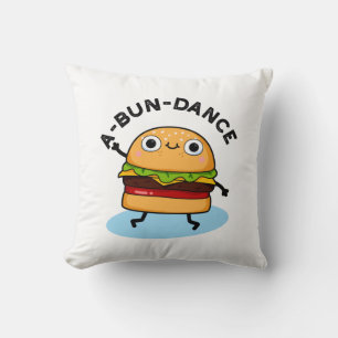 A-bun-dansfunny Dancing Burger Pun Kudde