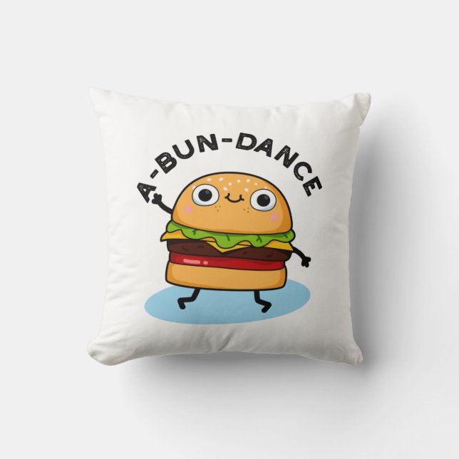 A-bun-dansfunny Dancing Burger Pun Kudde (Framsida)