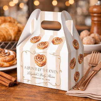 A Bun in the Oven Cinnamon Roll Theme Baby Shower Presentaskar