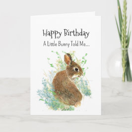 A Bunny Rabbit Personality Birthday Roligt Animal Kort