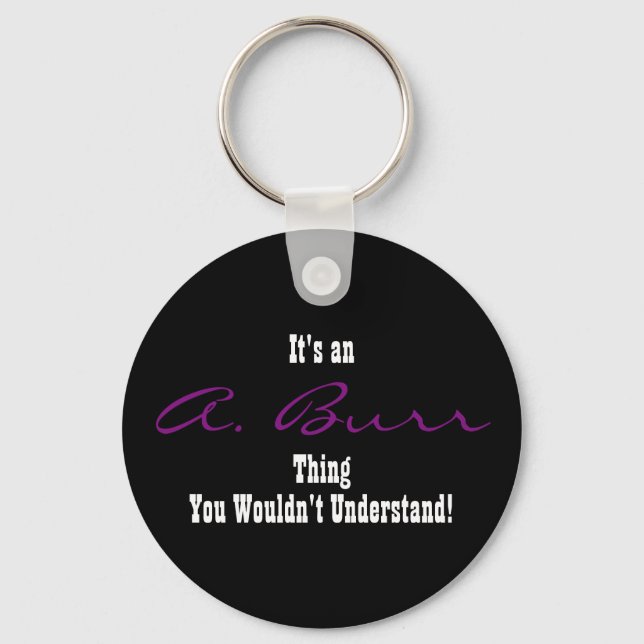 A. Burr Keychain Nyckelring (Framsida)