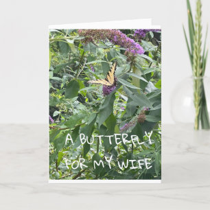 A **BUTTERFLY** FÖR MIN **WIFE** BIRTHDAG KORT