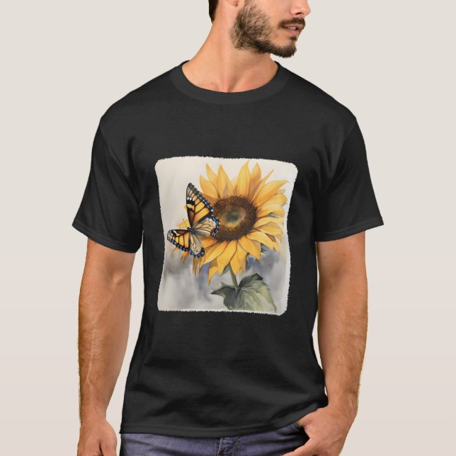 A Butterfly Resting On A Garden Butterfly T Shirt (Framsida)