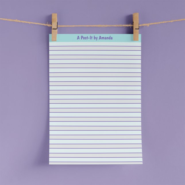 A by "Your Name" Postit® Notes-mall Post-it Block (Skapare uppladdad)