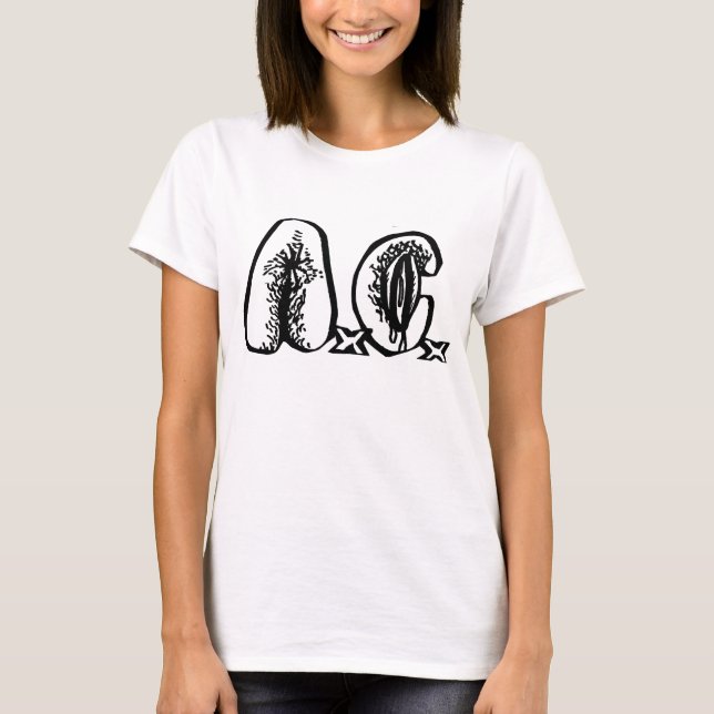 A.C. - logotypflickat-skjorta T Shirt (Framsida)