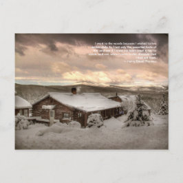 A Cabin Snug i bergen: Thoreau Postcard Vykort