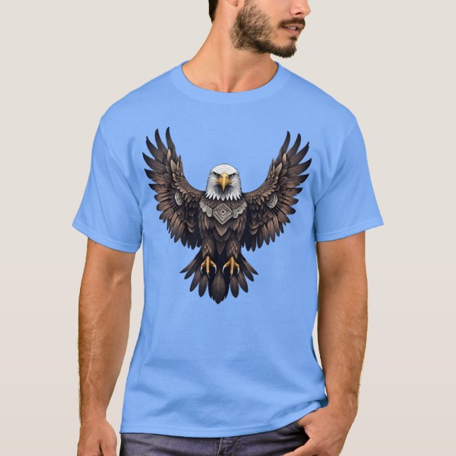A Camiseta Masculina Básica Águia Tribal T Shirt (Framsida)