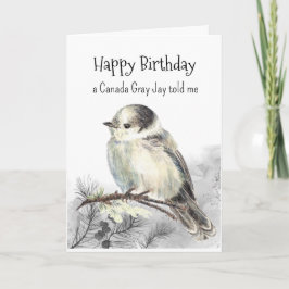 A Canada Grått Jay Personality Birthday Roligt Bir Kort