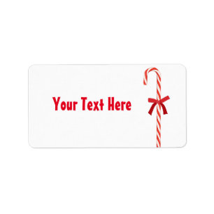 A CANDY CANE ADRESSETIKETT