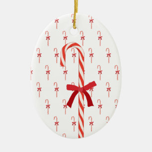 A CANDY CANE JULGRANSPRYDNAD KERAMIK