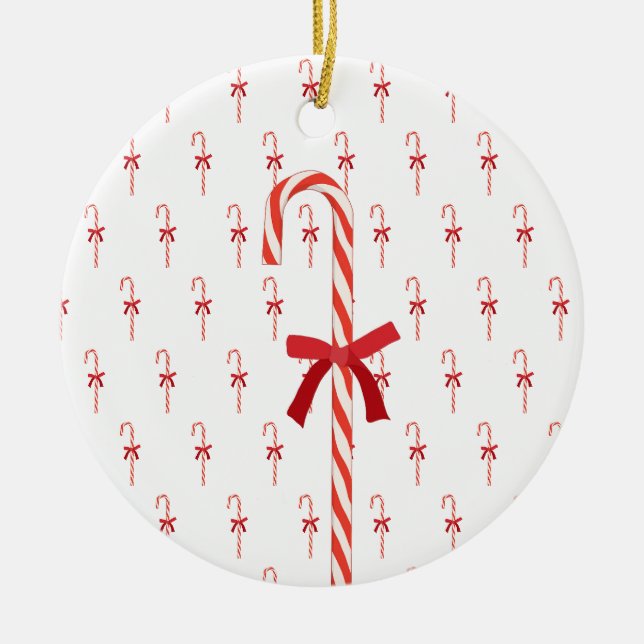 A CANDY CANE JULGRANSPRYDNAD KERAMIK (Framsidan)