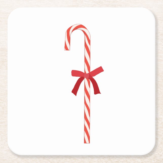 A CANDY CANE UNDERLÄGG PAPPER KVADRAT (Framsidan)