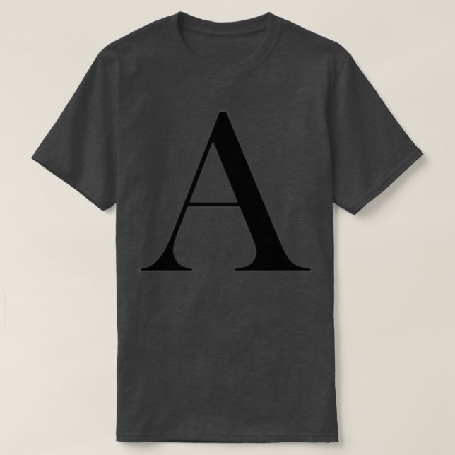 A Capital brev Initial Lettes Monogram T Shirt (Design framsida)