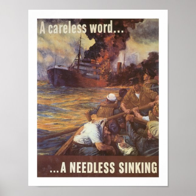 A Careless Word...A Needless Sinking Poster (Framsidan)