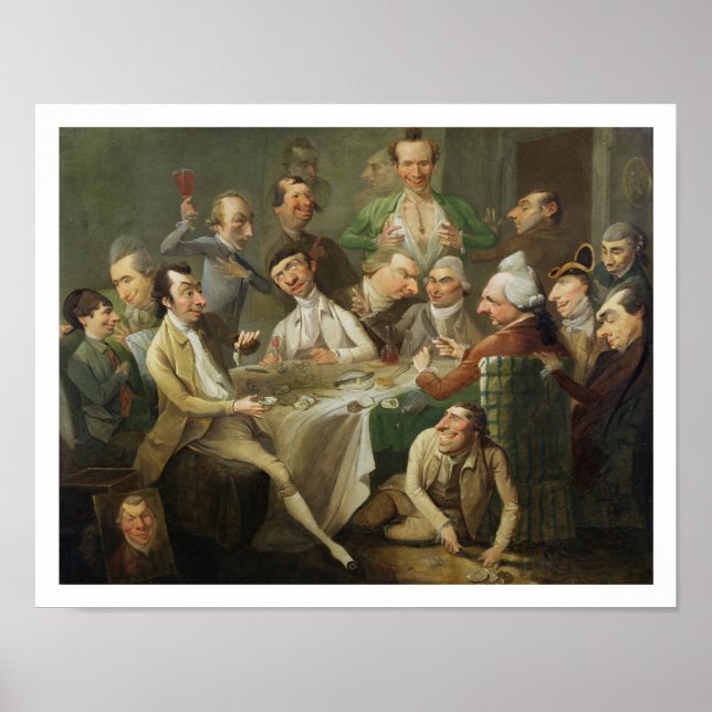 A Caricature Group, c.1776 (oil on canvas) Poster (Framsidan)