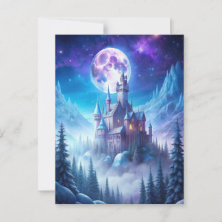 A Castle in Winter Vykort