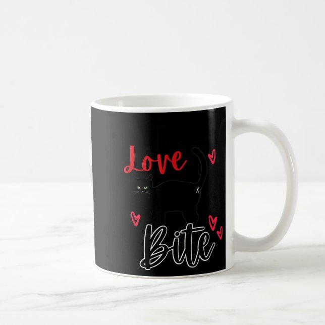 A Cat Bite Means Love, Kitty Valentines  Kaffemugg (Höger)