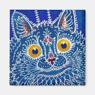 A Cat i Gothic Stil av Louis Wain Magnet