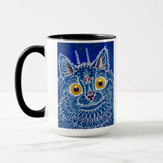 A Cat i Gothic Stil av Louis Wain Mugg (Vänster)