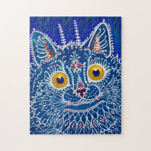 A Cat i Gothic Stil av Louis Wain Pussel