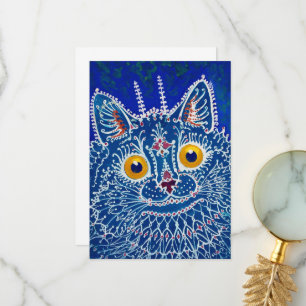 A Cat i Gothic Stil av Louis Wain Tack Kort