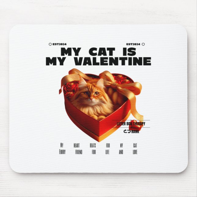 A Cat In The Box Therapy Happy Valentine Day Funny Musmatta (Framsidan)