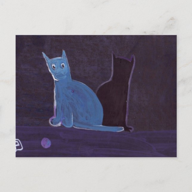 A CAT OCH HER SHADOW VYKORT (Framsida)