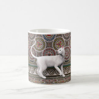 A cat on the mosaic coffee mug kaffemugg