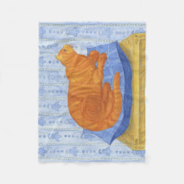 A cat on the pillow fleecefilt