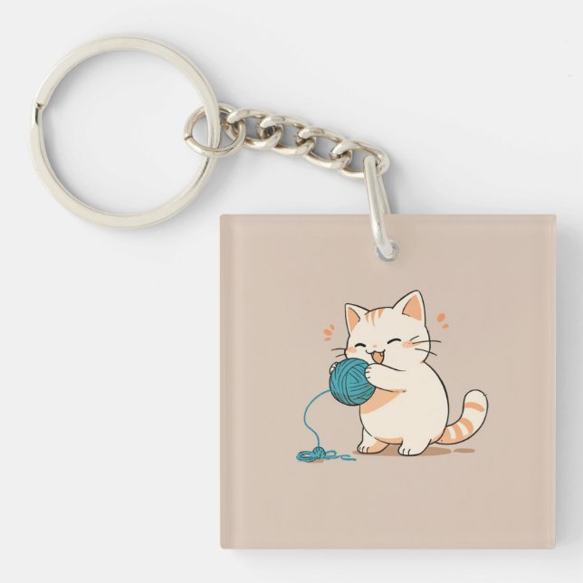 A cat spinning yarn is so cute (Framsidan)