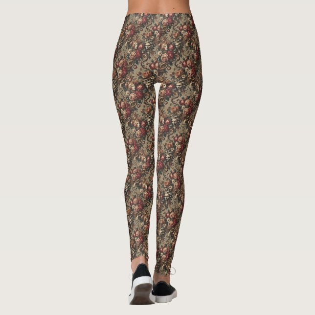 A Cautionary Flourish - Gothic Victorian Delirium Leggings (Baksida)