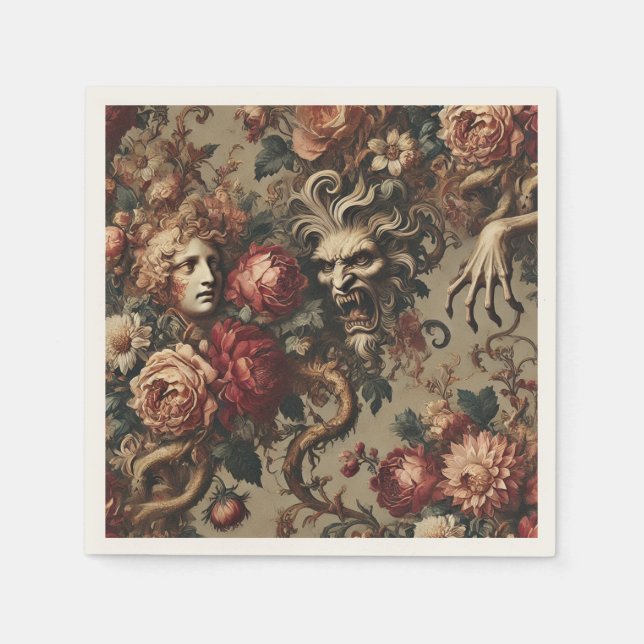 A Cautionary Flourish - Gothic Victorian Pappersservett (Framsidan)