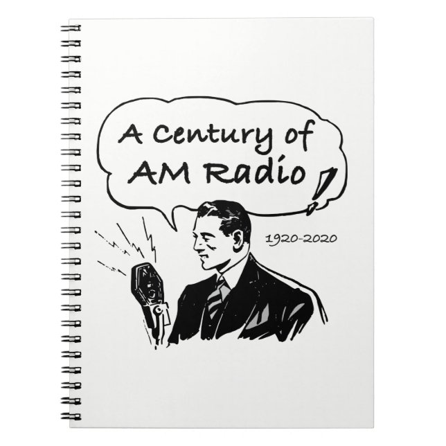 A Century of AM Radio Broadcasting Anteckningsbok Med Spiral (Framsidan)
