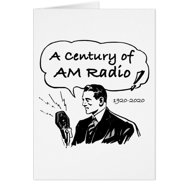 A Century of AM Radio Broadcasting Hälsningskort (Framsidan)