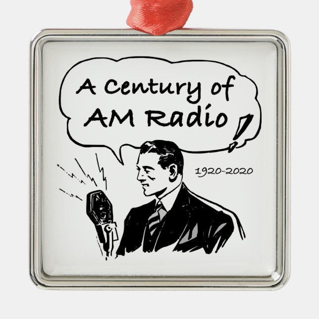 A Century of AM Radio Broadcasting Julgransprydnad Metall (Framsidan)