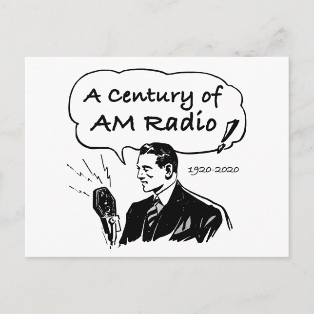 A Century of AM Radio Broadcasting Vykort (Framsida)