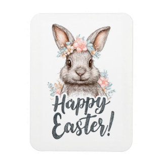 A charming painted Eastera cute bunny Magnet