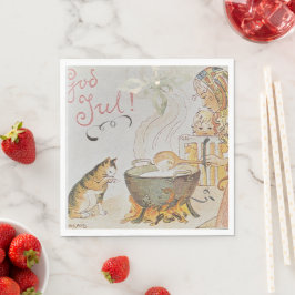 A charming Scandinavian winter scene Tack Kort Pappersservett