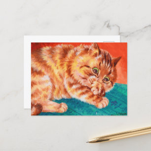 A Cheeky Kitten av Louis Wain Vykort