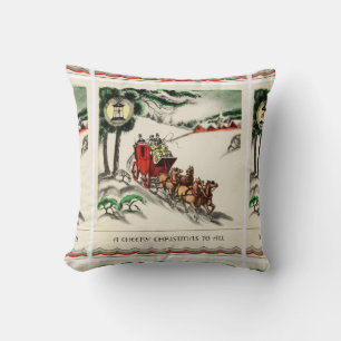 A Cheery Horse and Carriage God Kudde