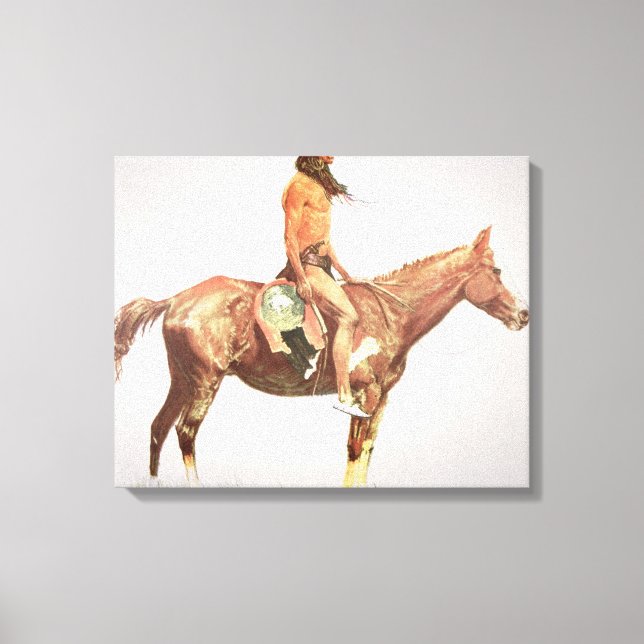 A Cheyenne Modig, 1901 (färg litho) Canvastryck (Framsida)