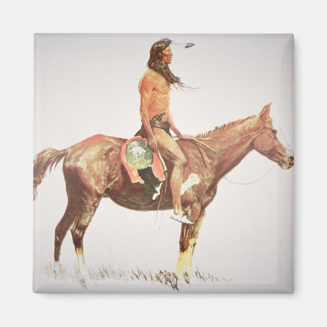 A Cheyenne Modig, 1901 (färg litho) Magnet (Framsidan)
