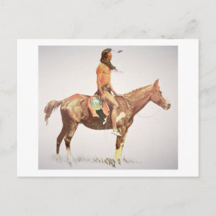 A Cheyenne Modig, 1901 (färg litho) Vykort