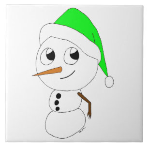 a chibi snögubbe kakelplatta