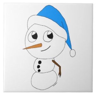 a chibi snögubbe kakelplatta