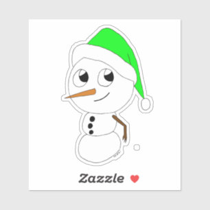 a chibi snögubbe klistermärken