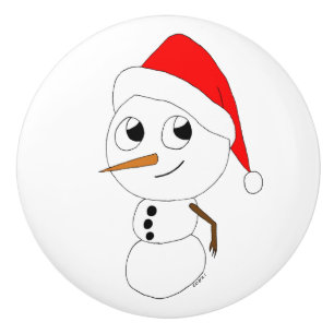 a chibi snögubbe knopp