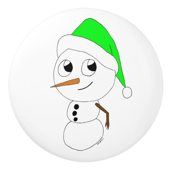 a chibi snögubbe knopp (Framsidan)