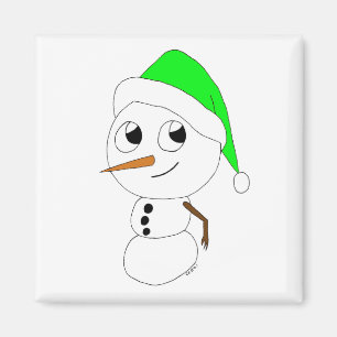 a chibi snögubbe magnet