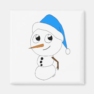 a chibi snögubbe magnet